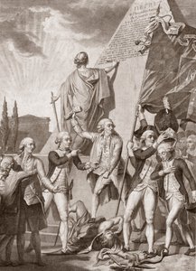 Michel Picquenot (1747-1814). Felsefe ve Vatanseverlik Alegorileri, önyargılar iblisine karşı kazananlar - Felsefe et le Patriotisme victors du demon des Prejudices - Michel Picquenot (1747-1814) tarafından. by Michel Picquenot