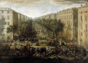 1720 vebası sırasında Parkurun Görünümü (Marsilya