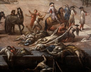 1720 vebası sırasında Belediye Binası'nın (Marsilya) görünümü
