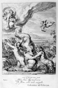 Arethusa Alpheus Tarafından Takip Edilip Çeşmeye Dönüştürüldü, 1655 by Michel de Marolles
