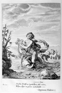 Arion bir yunus tarafından kurtarıldı, 1655 by Michel de Marolles