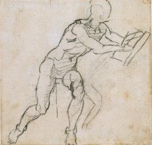 Çıplak Oturan Adam, c1490-1560 by Michelangelo Buonarroti