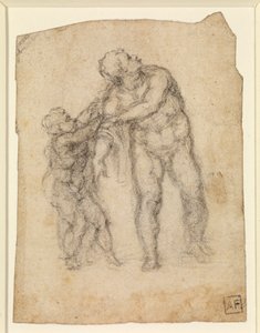 Aeneas ve Çocuk (rekto) (kağıt üzerine kurşun kalem) [bkz. 5934523] by Michelangelo Buonarroti