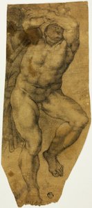 artan erkek çıplak by Michelangelo Buonarroti