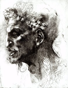 Bir Satyr Başkanı by Michelangelo Buonarroti