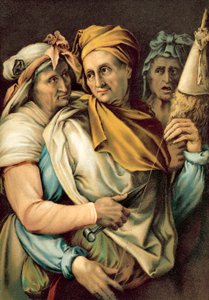 Le Parche (kromolitho) by Michelangelo Buonarroti