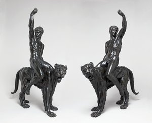Panterlere binen çıplak bacchants, c.1506-08 (bronz) by Michelangelo Buonarroti