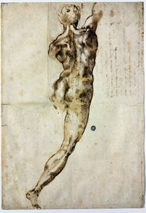 Arkadan çıplak, c. 1504 by Michelangelo Buonarroti