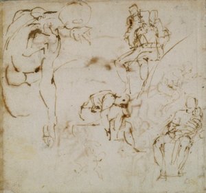 Eskiz Kitabından Sayfa, c1490-1560 by Michelangelo Buonarroti