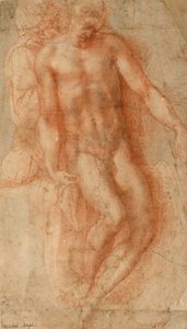 Pieta, c.1530-36 (kırmızı tebeşir) by Michelangelo Buonarroti