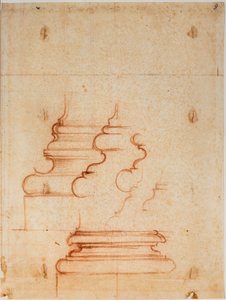 Yeni Ayazma için sütun kaideleri, el yazısıyla yazılmış kitabeler by Michelangelo Buonarroti