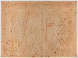 Aziz Pier Gattolini Kapısı yakınındaki surların planı by Michelangelo Buonarroti