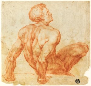 Oturan Erkek Çıplak by Michelangelo Buonarroti
