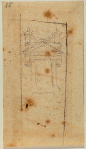 Bir pencere taslağı by Michelangelo Buonarroti