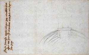 Fener ve Kubbenin Birleşimini ve Aziz Petrus için diğer Çalışmaları gösteren kroki, c1490-1560 by Michelangelo Buonarroti