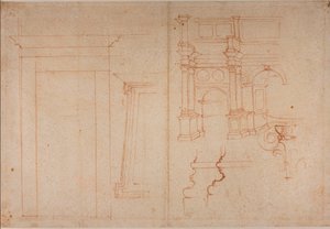 Roma anıtlarından çalışmalar by Michelangelo Buonarroti