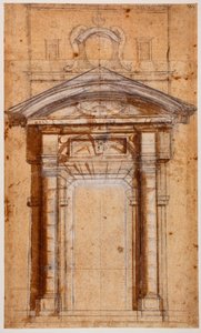 Porta Pia için çalışma by Michelangelo Buonarroti
