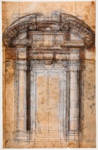 Porta Pia için çalışma by Michelangelo Buonarroti