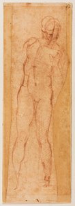 Erkeksi Bir Figür İçin Çalışma by Michelangelo Buonarroti
