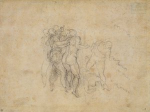 Son Yargı Çalışması (kağıt üzerinde grafit) by Michelangelo Buonarroti