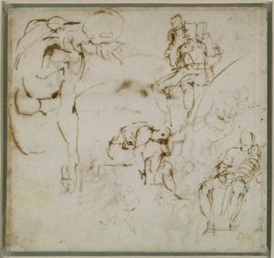 Şekillerin İncelenmesi, c.1511 by Michelangelo Buonarroti