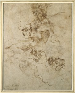 15012'den Sonra Oturan Genç Bir Adamın İncelenmesi by Michelangelo Buonarroti