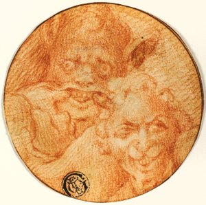 iki şeytan by Michelangelo Buonarroti