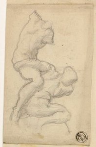 Mücadele Eden İki Figür by Michelangelo Buonarroti