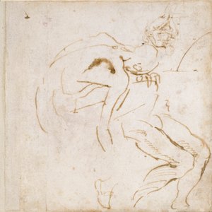 İki kısmi Figür Çalışması, c1490-1560 by Michelangelo Buonarroti