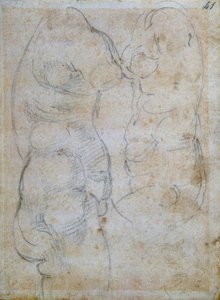 Eski bir kadının gövdesine dayanan iki çalışma by Michelangelo Buonarroti