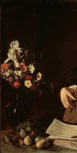 Ud Oyuncusu, c.1595 (2639693 detayı) by Michelangelo Merisi Caravaggio