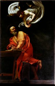 Aziz Mathieu ve Melek (Resim by Michelangelo Merisi da Caravaggio