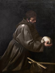 Aziz Francis meditasyonda by Michelangelo Merisi da Caravaggio