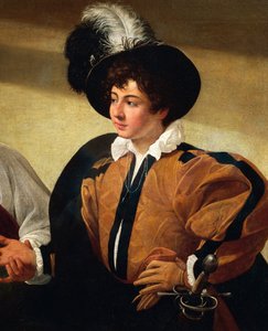 Falcı, detay, c.1596-97 (tuval üzerine yağlı boya) by Michelangelo Merisi da Caravaggio