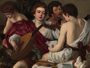 Müzisyenler, c.1595 (tuval üzerine yağlı boya) by Michelangelo Merisi da Caravaggio