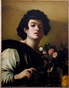 Gül vazoda genç çocuk by Michelangelo Merisi da Caravaggio