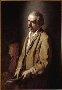 Kendi Portre (Otoportre) Tablo Michelangelo Painter (1825-1903) 1894 Dim 107x73 cm Asti, Pinacoteca Civica by Michelangelo Pittatore