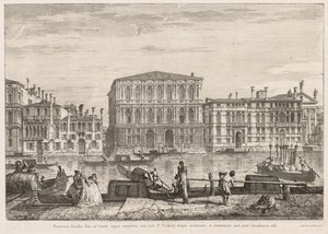 Venedik Manzaraları: Palazzo Pesaro, 1741. by Michele Marieschi