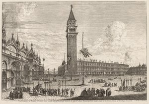 Venedik Manzaraları: Piazza ve Piazzetta by Michele Marieschi