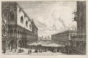 Venedik Manzaraları: Piazzetta, 1741. by Michele Marieschi