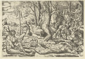Brazen Yılanın Hayranlığı by Michiel Coxie (I) (attributed to)