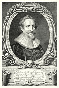 Hugo Grotius, Hollandalı hukukçu, ilahiyatçı; filozof ve yazar (gravür) by Michiel Jansz. van (after) Miereveld