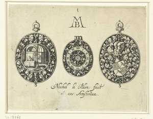 İki Saat Kutusu ve Kadran, c.1620-26 by Michiel Le Blon