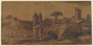 Roma'daki SS Trinità dei Monti'nin görünümü by Michiel van Overbeek