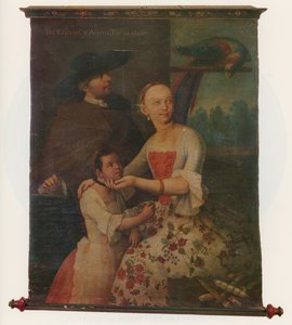 Bir çift etnografik portre grubundan biri, c.1763 (kaydırma) by Miguel Cabrera