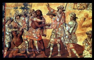 Conquistadors'un Detayı Xicotencatl'ın İki Casusunun Ellerini Kesiyor
