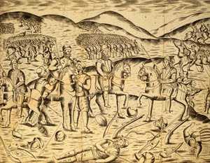 Alcacer Quibir savaşı ya da Ksar El-Kebir, Portekizlilere karşı, 4 Ağustos by Miguel Leitão de Andrada