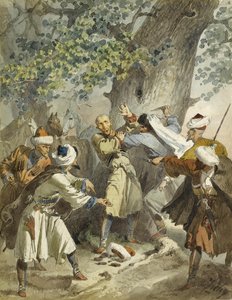 Gecikmek! Scènes du Caucase Serisinden by Mihaly von Zichy