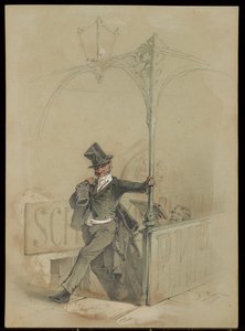 Eksik fikirli Reveller, by Mihaly von Zichy