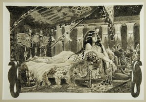 Yatakta Kleopatra, 1899 by Mikhail Aleksandrovich Vrubel
